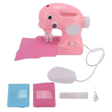 Imagem de Yosoo Brinquedo de Máquina de Costura Elétrica Infantil, Kit de Costura Recarregável USB DIY para Crianças, Brinquedo Educacional de Artesanato Criativo Com Tamanho de Base de 6,10 X (Rósea)