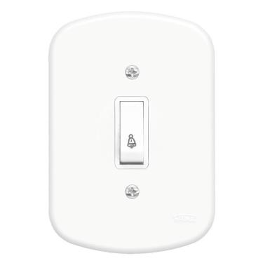Imagem de Pulsador Campainha 10a 250 Volts Blanc - 0601 - Fame Pulsador Campainha 1tecla Placa 4x2 Fame 601...