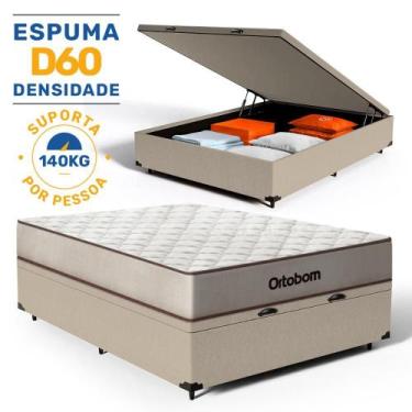Imagem de Cama Box Baú com Colchão Espuma D60 Ortobom Force Dream Casal 138 cm, 