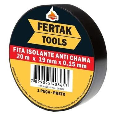 Imagem de Fita Isolante Antichama 19 Mm X 20 Mts - Fertak - ( 10 Peças )
