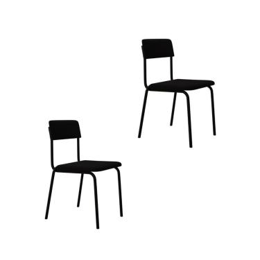 Imagem de Cadeira Fit Fixa C/4 Pes 475 X 505 X 810 Mm C/2 Un. Preto Preto