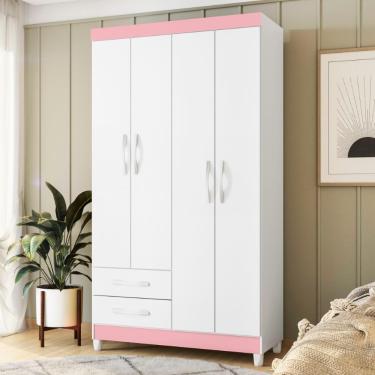 Imagem de Guarda Roupa 4 Portas Valentina Rosa