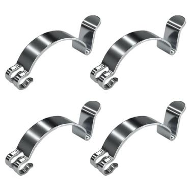 Imagem de HHZL Clipes de filtro de ar para carro, limpador de filtro de ar de metal, tampa de caixa de mola, braçadeira de mola de tampa de limpeza de ar resistente prata, adequado para a maioria dos acessórios