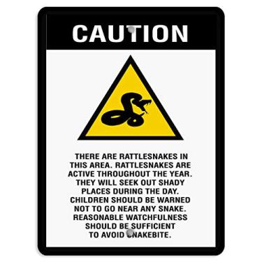 Imagem de Área de cascavel! Placa de metal de alumínio Take Care Be Sufficient Avoid Snakebite 23 cm x 30 cm