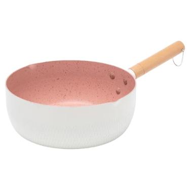 Imagem de Frigideiras antiaderentes, frigideira de cozinha para cozinhar, frigideira de cozinha com cabo de madeira, acessórios de cozinha de comida de bebê para fogão a gás, piquenique em família, acampamento