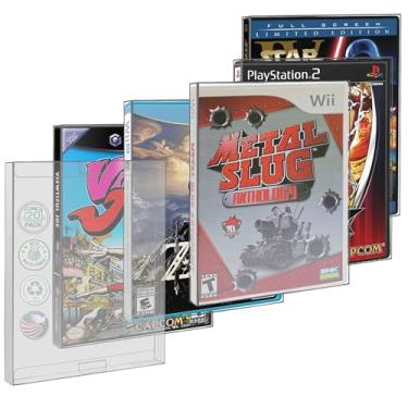 Imagem de MALKO Pacote com 10 capas protetoras de videogame compatíveis com: PS2 | WII - WII U | Gamecube | Capa padrão para Xbox e DVD | Capa protetora sem ácido