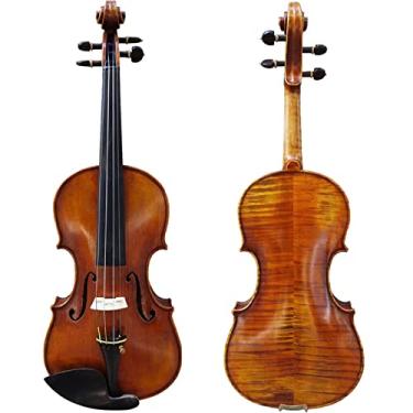 Imagem de Verniz de óleo feito à mão para iniciantes violino 4/4 para estudantes, iniciantes, instrumento de violino