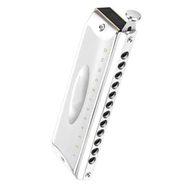 Imagem de Gaita profissional 12 furos 48 tons requintado cromático gaita profissional instrumento de tocar (cor: Bb)