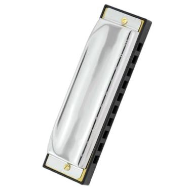 Imagem de Gaita profissional de 10 furos diatônica harmônica blues harpa instrumento principal qualidade de som padrão (cor: C)