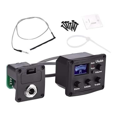 Imagem de YIJU Captador Piezoelétrico para Ukulele com Pré-amplificador - Peças de Reposição - Captador Profissional para Guitarra