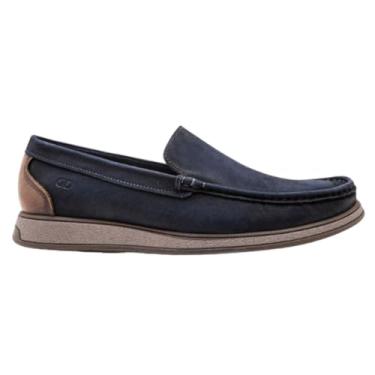Imagem de Mocassim de Couro Democrata Masculino Nash Navy/Tabaco 252301-003 43