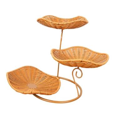 Imagem de Ioensy Cesto de frutas, fruteira, organizador de mesa decorativo com 3 níveis para utensílios domésticos e de cozinha.