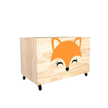 Imagem de Caixote de Madeira para Brinquedos, Caixa Organizadora de Madeira, Baú com rodas para Brinquedos(CX101)