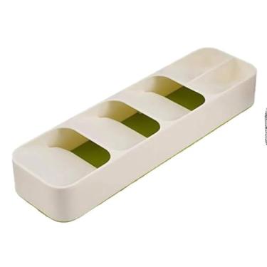 Imagem de Organizador de Gaveta para Talheres, Material PP, 39,8 x 11,4 x 5,8cm, Separação para Garfo Faca Colher