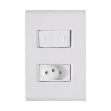 Imagem de Interruptor Tramontina Liz 1 Tecla Paralela 10A com Placa Branca