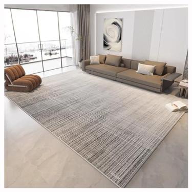 Imagem de SPXMQSS Tapetes de sala de estar, tapetes para quarto, antiderrapante, lavável, tapete que não cai, tapete interno de pelo baixo para quarto, sala de estar, cinza claro