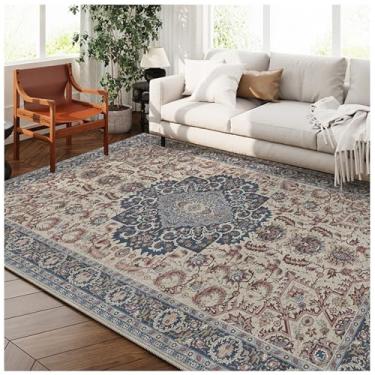 Imagem de SPXMQSS Tapetes laváveis à máquina, resistentes à sujeira, tapetes grandes para quarto, tapete antiderrapante para sofá, mesa de café, para sala de estar, quarto, sala de jantar, escritório, 200 x 300