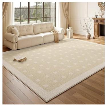 Imagem de SPXMQSS Tapetes de área para sala de estar, tapetes antiderrapantes e resistentes a manchas tapetes grandes macios laváveis para sala de estar, quarto, sala de jantar, escritório D 200 x 300 cm