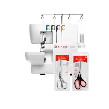 Imagem de Kit Máquina Overloque S0105 + Tesoura 7" Tecido e Tesoura Multiuso Preta