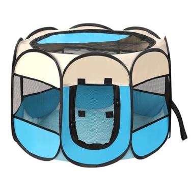 Imagem de Playpen Portátil Plegável para Pets Pop Up com Bolsa de Transporte Gato Pequeno Cachorro Filhote Coelho e Outros Animais Têxtil Oxford Removível Painéis Respiráveis Zíper na Parte Superior Uso Indoor