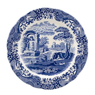 Imagem de Spode Placa de carregador italiana azul | Placa de carregamento grande de 30,5 cm para pratos de jantar, decoração de casamento | Feito na Inglaterra de porcelana fina | Pode ser lavado na lava-louças e no micro-ondas
