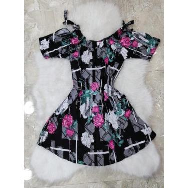 Imagem de Vestido curto manga dupla - LALOKA, Multicolorido, M