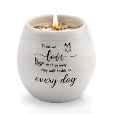Imagem de Sympathy Gifts for Loss of Loved One - Vela perfumada de cerâmica de cera de soja lavanda feita à mão, luto, presente memorial para mulheres e homens