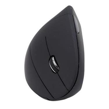 Imagem de Mouse vertical, design ergonômico com motor óptico de alta sensibilidade e botões laterais foscos azuis, para trabalho, jogos, computador, laptop