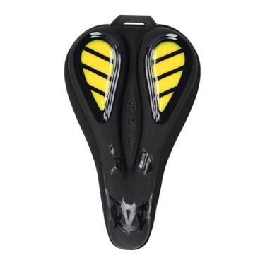 Imagem de Pegciuho Capa para Selim de Bicicleta, Almofada Antiderrapante para Selim de Bicicletas de Estrada E, Sinal Preto, Tamanho real