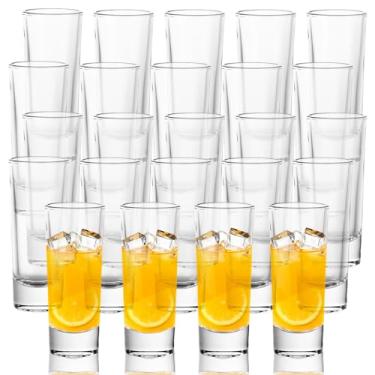 Imagem de MIVIDE Pacote com 24 copos de shot de 59 g de altura, copos transparentes a granel, copos cilíndricos de base pesada para uísque, tequila, vodca, coquetel, bar