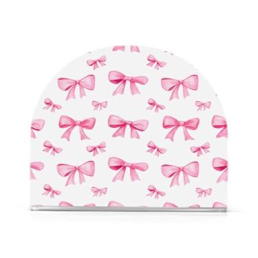 Imagem de Qilmy Porta-guardanapos, lindos suportes de guardanapo de gravata borboleta para mesas cozinha restaurante decoração de casa, suporte decorativo moderno para guardanapos de coquetel de papel de jantar