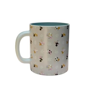 Imagem de Caneca Xícara De Café Porcelana 300ml Com Desenho Infantil Joaninhas Engraçadas