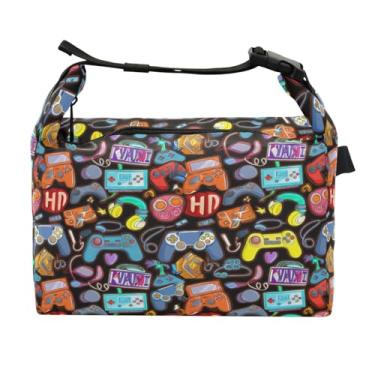 Imagem de STAYTOP Lancheira com controle de gamepad de desenho animado com fivela, lancheira isolada para meninos e meninas, lancheira térmica para trabalho escolar