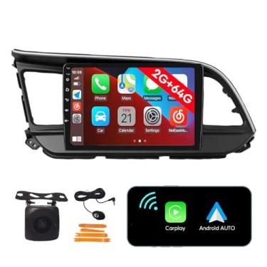 Imagem de [2G 64G] Android Car Stereo FM Radio Carplay Android Auto 22.9 cm Touchscreen Headunit Media Player com câmera reserva para Hyundai Elantra 2019 2020