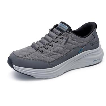 Imagem de Skechers Tênis masculino de ajuste confortável com as mãos livres sem cadarço, Carvão/preto, 38 BR