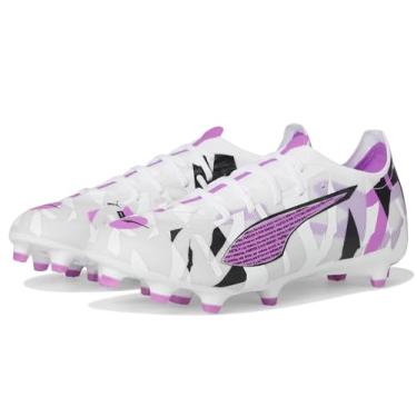 Imagem de PUMA Tênis masculino Ultra 5 Match Firme, chuteiras artificiais de futebol, Puma Branco/magenta puro/cinza pena/preto PUMA, 40 BR