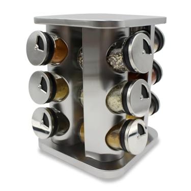 Imagem de PORTA CONDIMENTOS GIRATORIO QUADRADO C/12 POTES DE 90ML - CM4