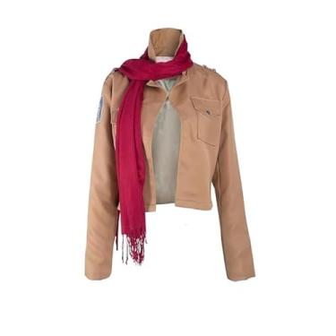 Imagem de Attack on Titan Jaqueta Mikasa Ackerman Conjuntos de fantasia cosplay Asas da Liberdade