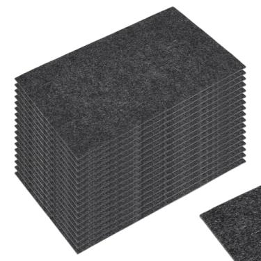 Imagem de BENECREAT 16 peças de tapetes capilares de substituição de 24 células, tapetes hidropônicos autorirrigáveis de 33 x 20 cm, tapetes de feltro pretos para jardinagem interna, estufa, plantas, sementes