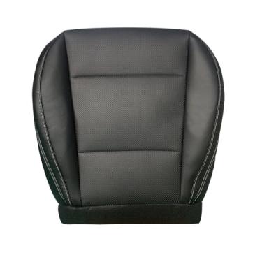 Imagem de SHTLYH Driver Bottom Capa de assento perfurada de couro de microfibra adequada para Subaru Outback Legacy 2015-2019 (preto)