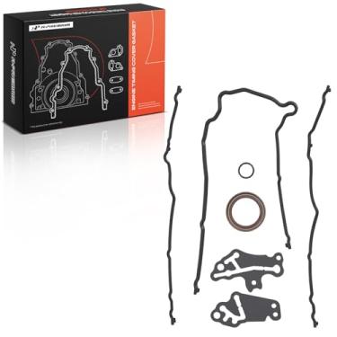 Imagem de A-Premium Conjunto de juntas de tampa de sincronização do motor compatível com Ford F-250 F-350 Super Duty 2005-2010, F-650, F-750, F-450 F-550 Super Duty, chassi de motorhome F-53, chassi despojado