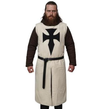 Imagem de SaKeGa Tábua medieval colonial mística, sobretudo cruzado teutônico, túnica dos cavaleiros templários, túnica de cavaleiro cruzado