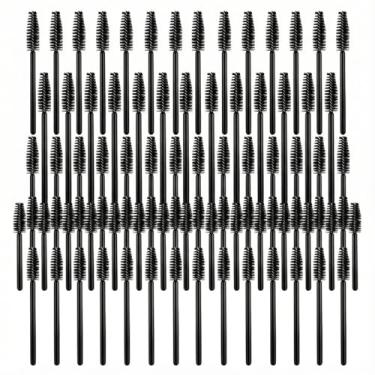 Imagem de 100 pincéis descartáveis para cílios e sobrancelhas para aplicação de rímel