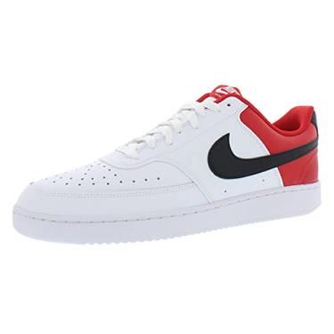 Imagem de Nike Men's Court Vision Low Sneaker, White/Red 12