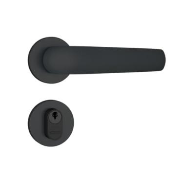 Imagem de Fechadura Porta Madeira Stam 803/09 Roseta Redonda Preta