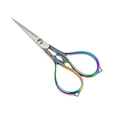 Imagem de Tesoura De Costura Artesanal Retrô Antiga De Aço Durável Para Tecidos 