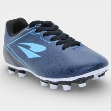Imagem de Chuteira Infantil Campo Dray Layt Masculina - Marinho e Azul, 35