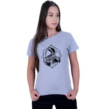 Imagem de Camiseta Baby Look Feminina Astronauta Nasa, Cinza, G