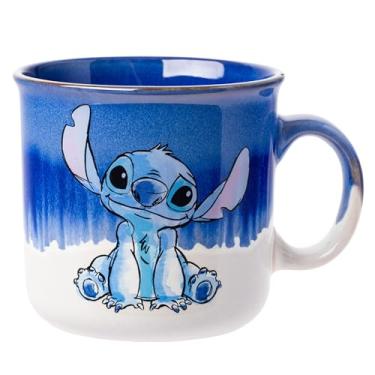 Imagem de Silver Buffalo Caneca de cerâmica Disney Lilo and Stitch Ohana Means Family com esmalte reativo, 590 ml