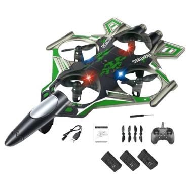 Imagem de Kokiya Avião de controle remoto RC com giro de 360°, para, helicóptero de a jato, ideal para adolescentes, adultos e crianças, presente, Bateria Verde 3
